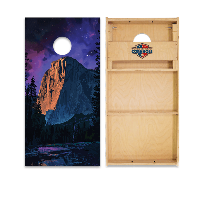 Cornhole Boards Night World Series of Cornhole Official 2' x 4' Professional Cornhole Board Runway 2402P - Yosemite National Park