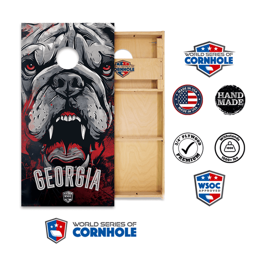 Cornhole Boards World Series of Cornhole Official 2' x 4' Professional Cornhole Board Runway 2402P - Georgia Bulldogs