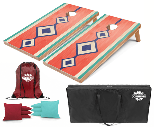 Recreational Cornhole Set World Series of Cornhole Recreational Cornhole Set - Hunter Surfboard Boards with Red and Teal Bags