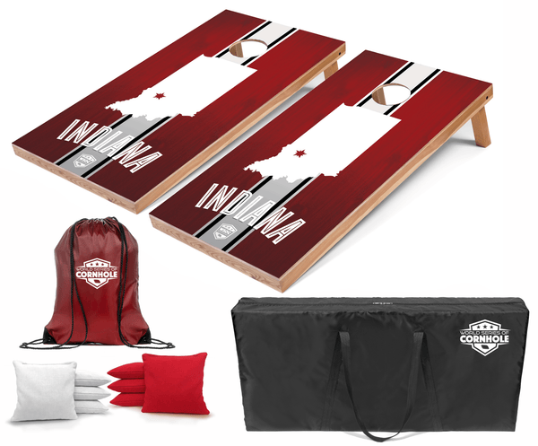 Recreational Cornhole Set World Series of Cornhole Recreational Cornhole Set - Indiana Hoosiers Boards with Red and White Bags