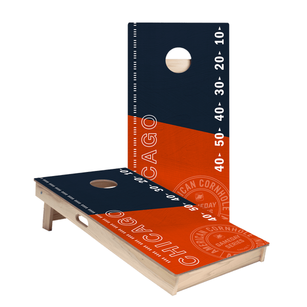Chicago Football Gameday Stadium Star Cornhole Boards