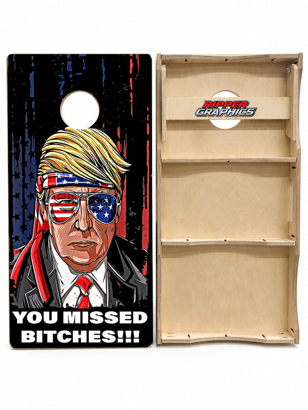 Trump You Missed Cornhole Design