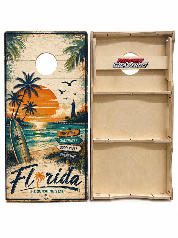 Florida Sunshine State Cornhole Design