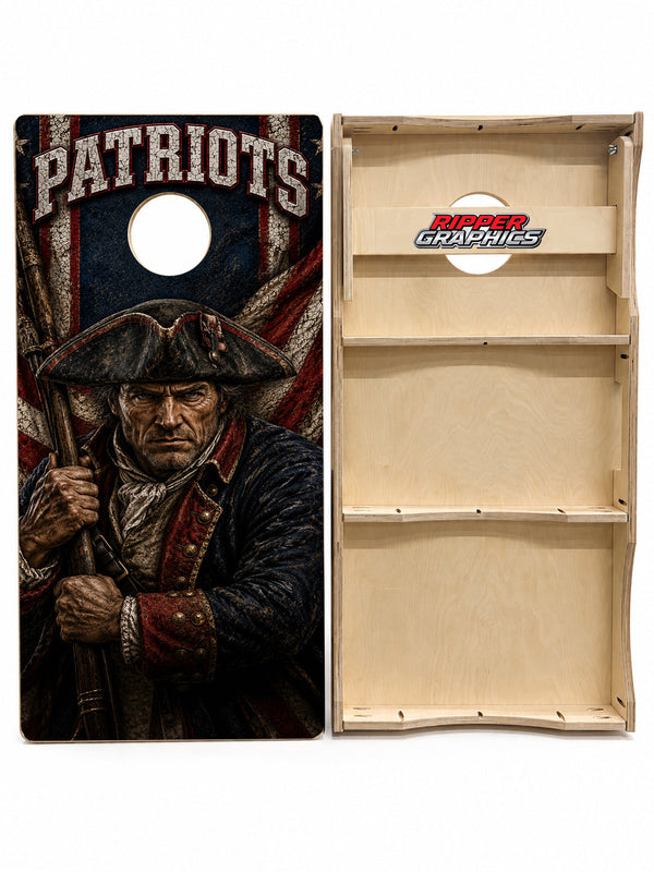New England Patriots Football Cornhole Design