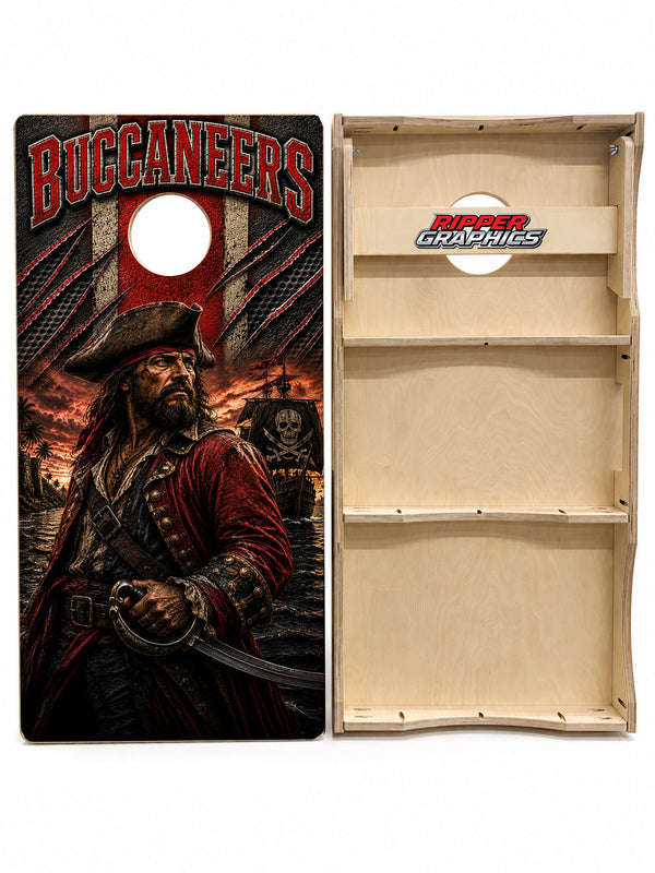 Tampa Bay Buccaneers Football Cornhole Design
