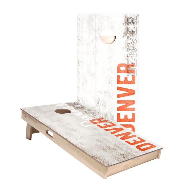 Denver Football Vintage Gameday Star Cornhole Boards