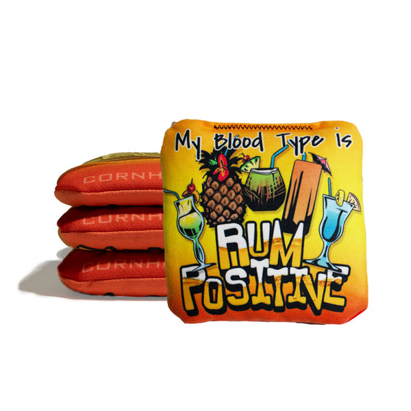 Blood Type Is Rum - 6 Inch WSOC Official Pro Cornhole Bags