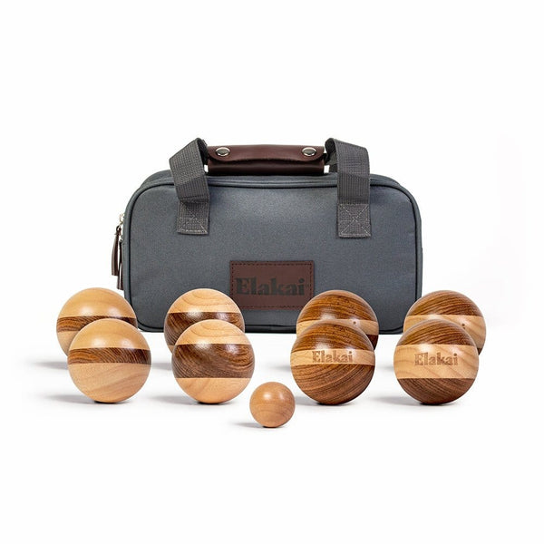 Bocce Hevea Wood 72mm Travel Bocce Set