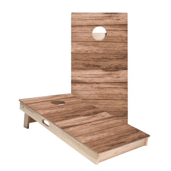 Horizontal Barn Wood Star Cornhole Boards