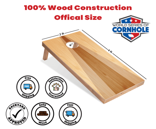 Recreational Cornhole Set World Series of Cornhole Recreational Cornhole Set - Wood Triangle Boards with Red and Royal Blue Bags