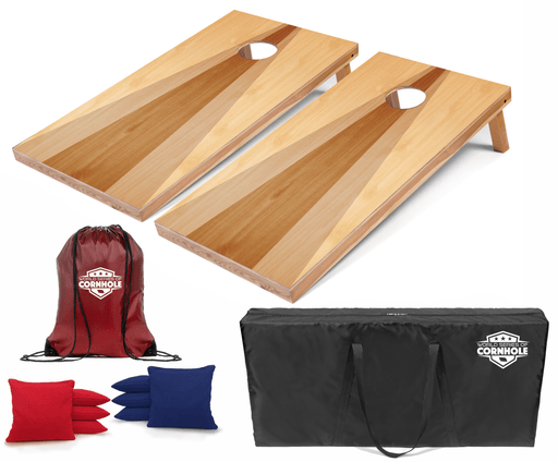 Recreational Cornhole Set World Series of Cornhole Recreational Cornhole Set - Wood Triangle Boards with Red and Royal Blue Bags