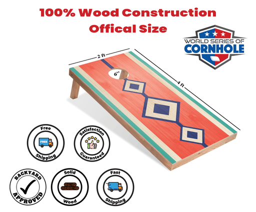 Recreational Cornhole Set World Series of Cornhole Recreational Cornhole Set - Hunter Surfboard Boards with Red and Teal Bags