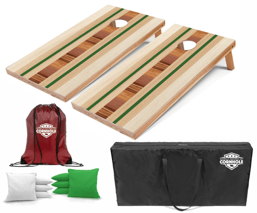 Recreational Cornhole Set World Series of Cornhole Recreational Cornhole Set - Sierra Surfboard Boards with White and Kelly Green Bags