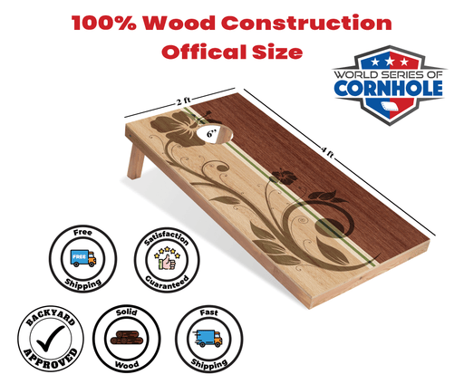 Recreational Cornhole Set World Series of Cornhole Recreational Cornhole Set - Hollis Surfboard Boards with Red and Royal Blue Bags