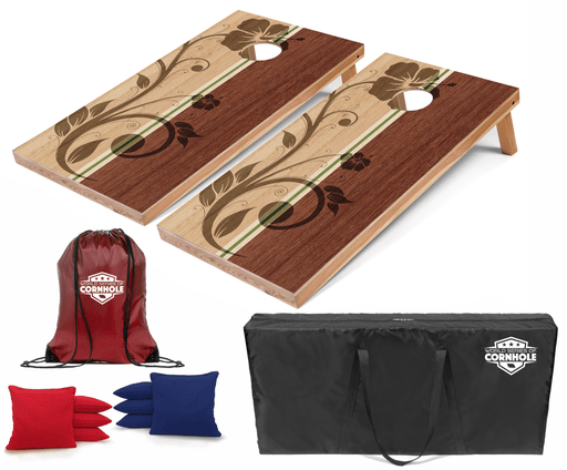 Recreational Cornhole Set World Series of Cornhole Recreational Cornhole Set - Hollis Surfboard Boards with Red and Royal Blue Bags
