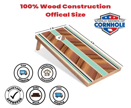 Recreational Cornhole Set World Series of Cornhole Recreational Cornhole Set - Surfboard Boards with Red and Royal Blue Bags