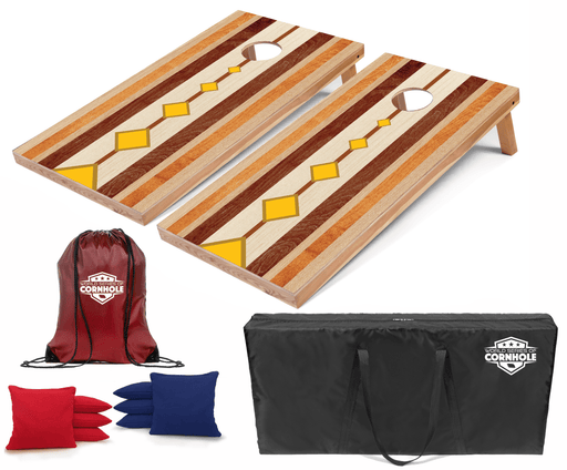 Recreational Cornhole Set World Series of Cornhole Recreational Cornhole Set - Dover Surfboard Boards with Red and Royal Blue Bags