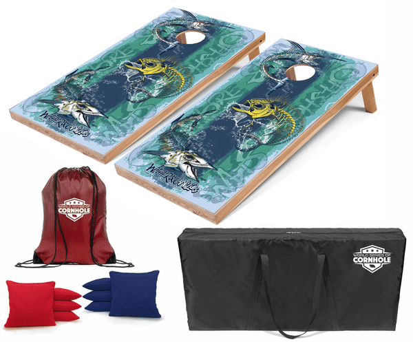 Recreational Cornhole Set World Series of Cornhole Recreational Cornhole Set - Withering Wilds Offshore Slam Boards with Red and Blue Bags