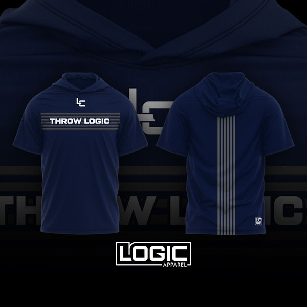 Throw Logic Stripped Short Sleeve Hoodie - Ships in 3-4 Weeks