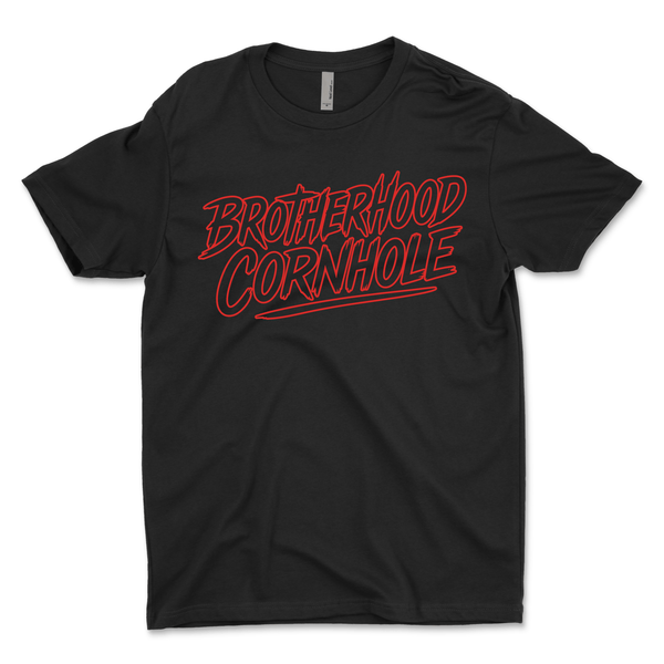 Men's Brotherhood Cornhole Ink Red T-Shirt