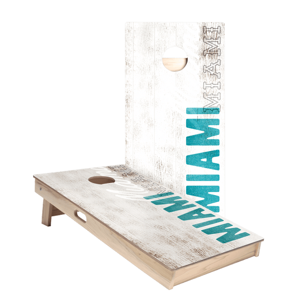Miami Football Vintage Gameday Star Cornhole Boards
