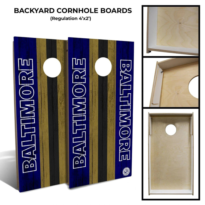Brand New Baltimore Football 2x4 Backyard Regulation Cornhole Set (includes 8 bags)