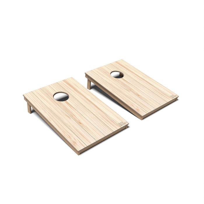 Natural Wood Cornhole Boards - Tailgate