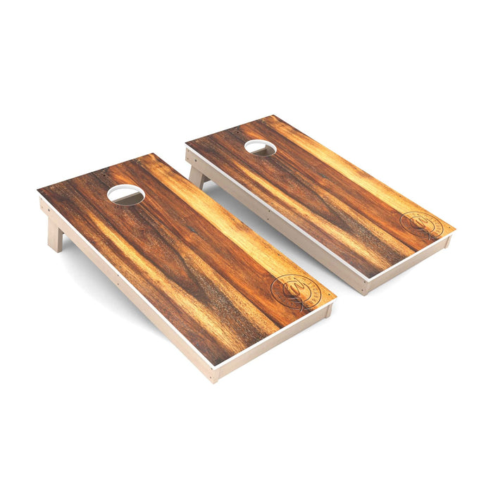 Natural Wood Cornhole Boards - All Weather
