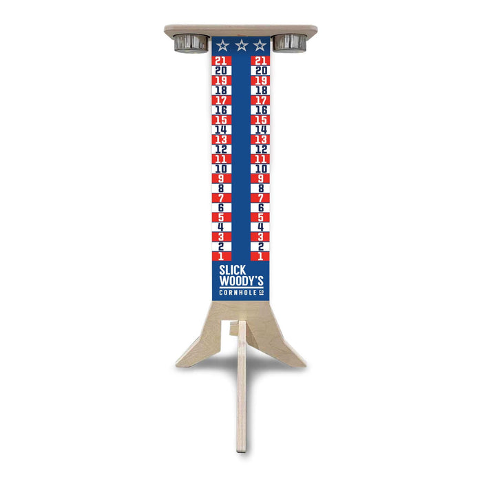Cornhole Scoreboard Slick Woody's Red, White, and Blue Cornhole Score Tower