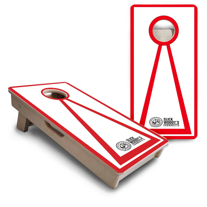 Mini Cornhole Boards- Red Triangle- 12"x24"