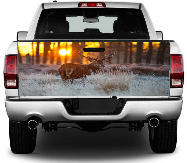 Big Buck At Dusk Tailgate Wrap Vinyl Graphic Decal Sticker
