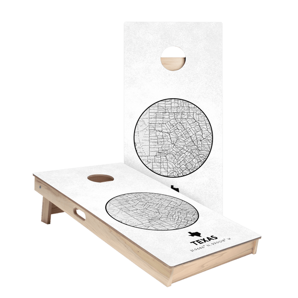 Texas State Map Star Cornhole Boards