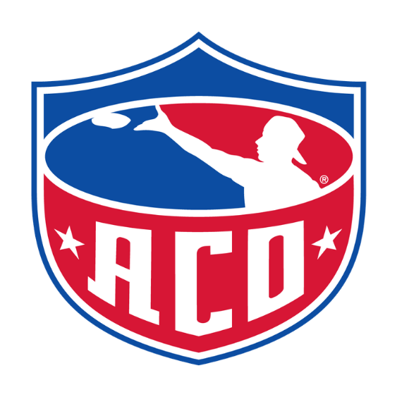 ACL and ACO cornhole bag sets compared side by side on a regulation board
