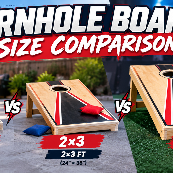 compare cornhole board sizes