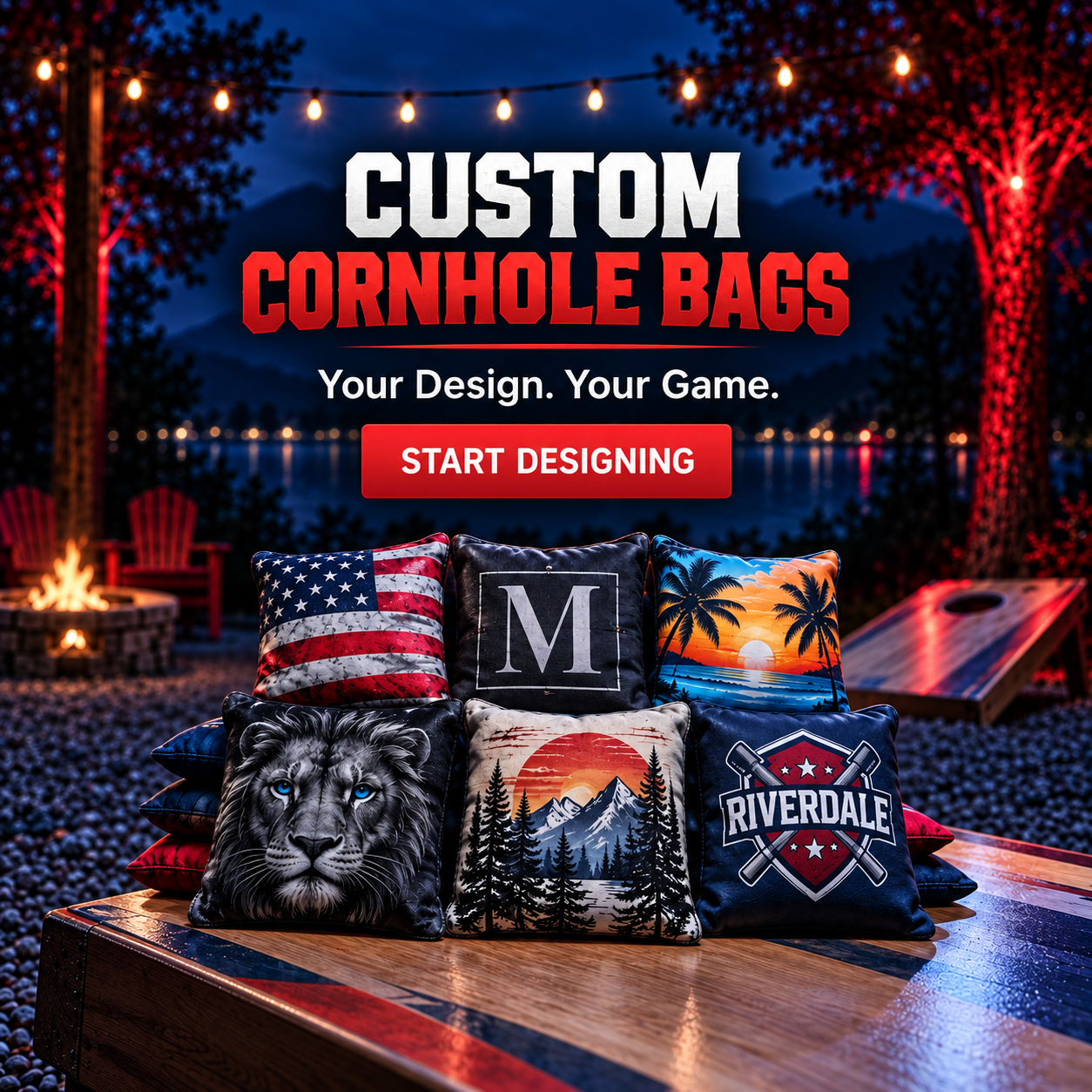 Custom Cornhole Bags With Your Logo or Design