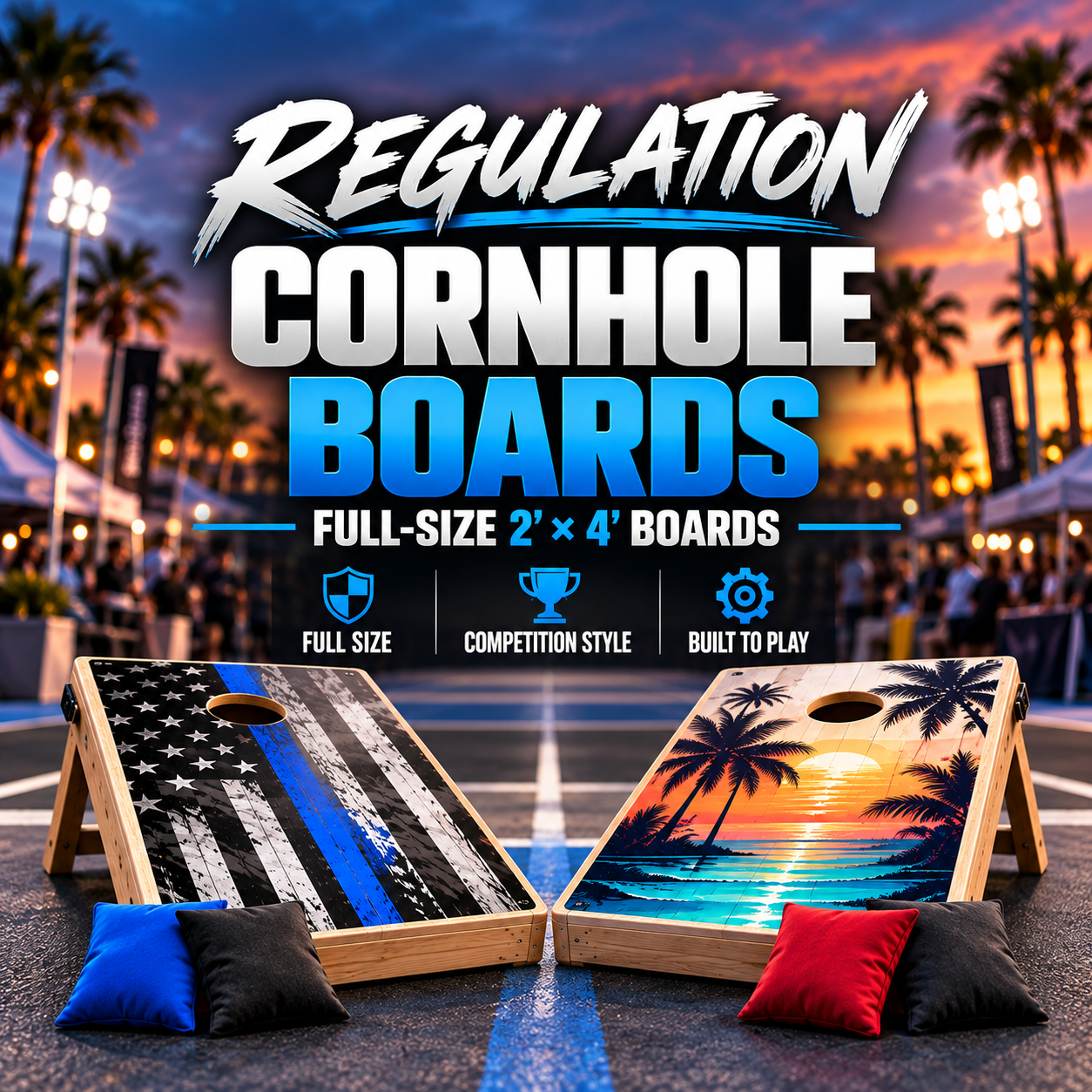 Regulation Cornhole Boards – 2x4 Full Size Boards