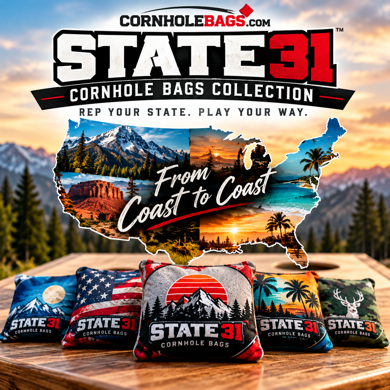 State 31 Cornhole Bags