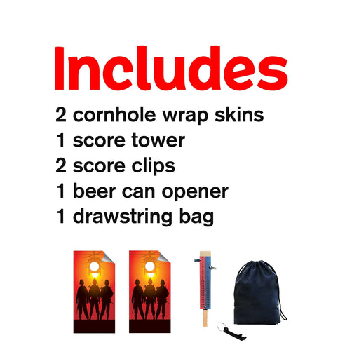 Soldiers Sunset Cornhole Boards Wraps (Set of 2)