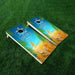 Tropical Cartoon Cornhole Boards Wraps (Set of 2)