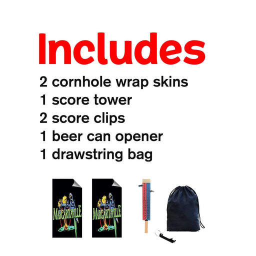 Margaritavile Cornhole Boards Wraps (Set of 2)