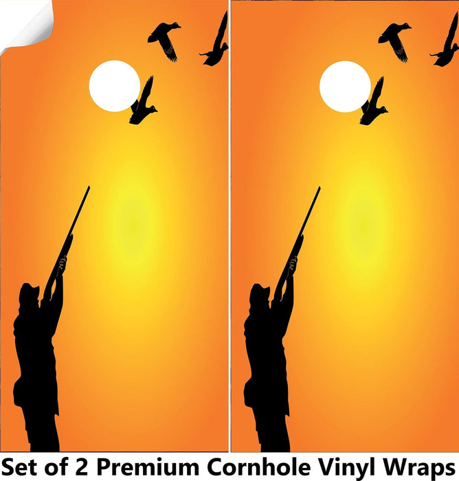 Hunting Ducks Cornhole Boards Wraps (Set of 2)