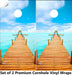 Ocean Pier Cornhole Boards Wraps (Set of 2)