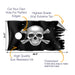 Pirate Skull Cornhole Boards Wraps (Set of 2)