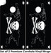 Map Skull Cornhole Boards Wraps (Set of 2)