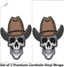 Cowboy Skull Cornhole Boards Wraps (Set of 2)