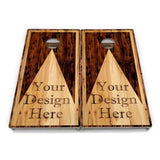 Add Your Logo Wooden Triangle Cornhole Boards – Tournament Series