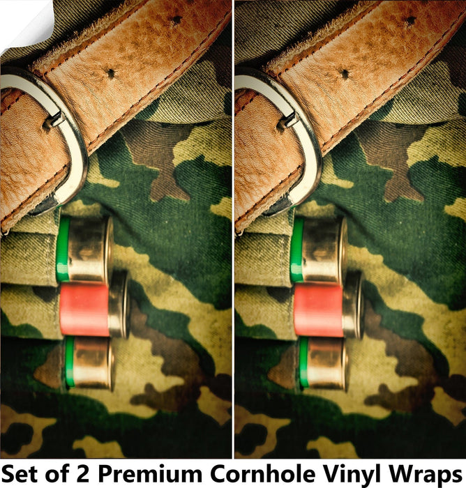 Camo Slugs Cornhole Boards Wraps (Set of 2)
