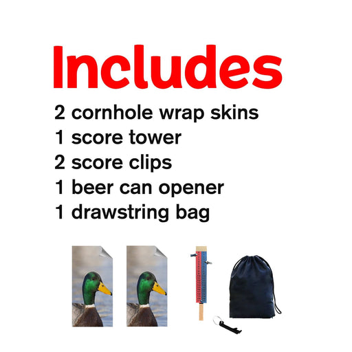 Close Up Duck Cornhole Boards Wraps (Set of 2)