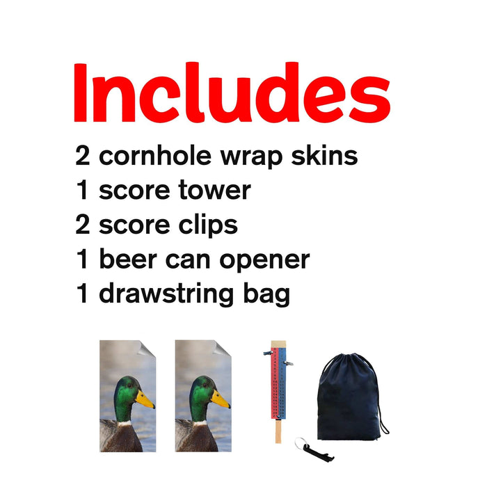 Close Up Duck Cornhole Boards Wraps (Set of 2)