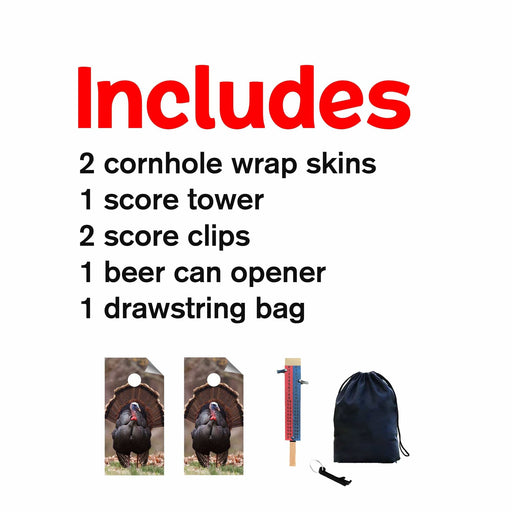 Turkey Cornhole Boards Wraps (Set of 2)